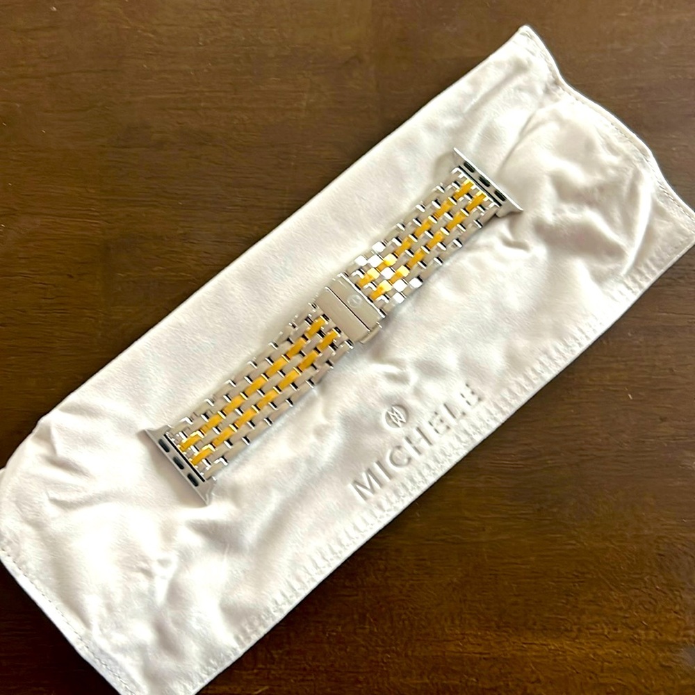 41mm Two-Tone 18K Gold-Plated Bracelet Band for Apple Watch 8